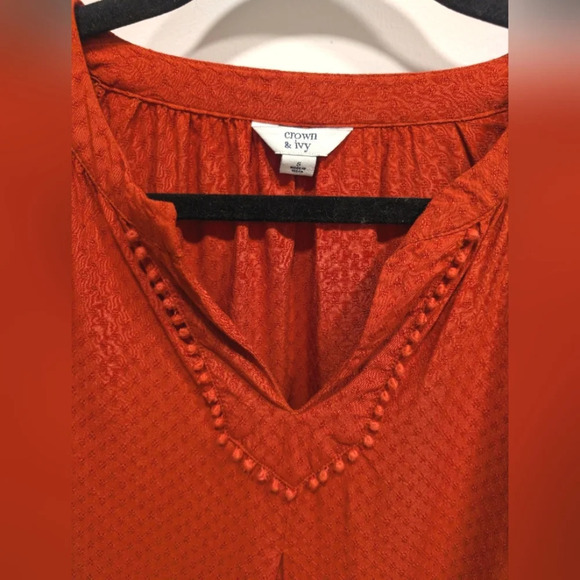 Orange Crochet Design Shift Dress Size Medium - Picture 3 of 6